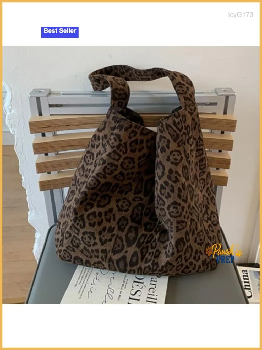 Faux Suede Leopard Hobo Bag for Women Large Tote Shoulder Bag